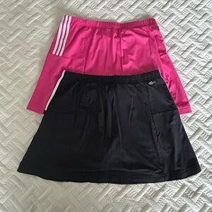 Adidas Women's Tennis Skorts— Pink and Black